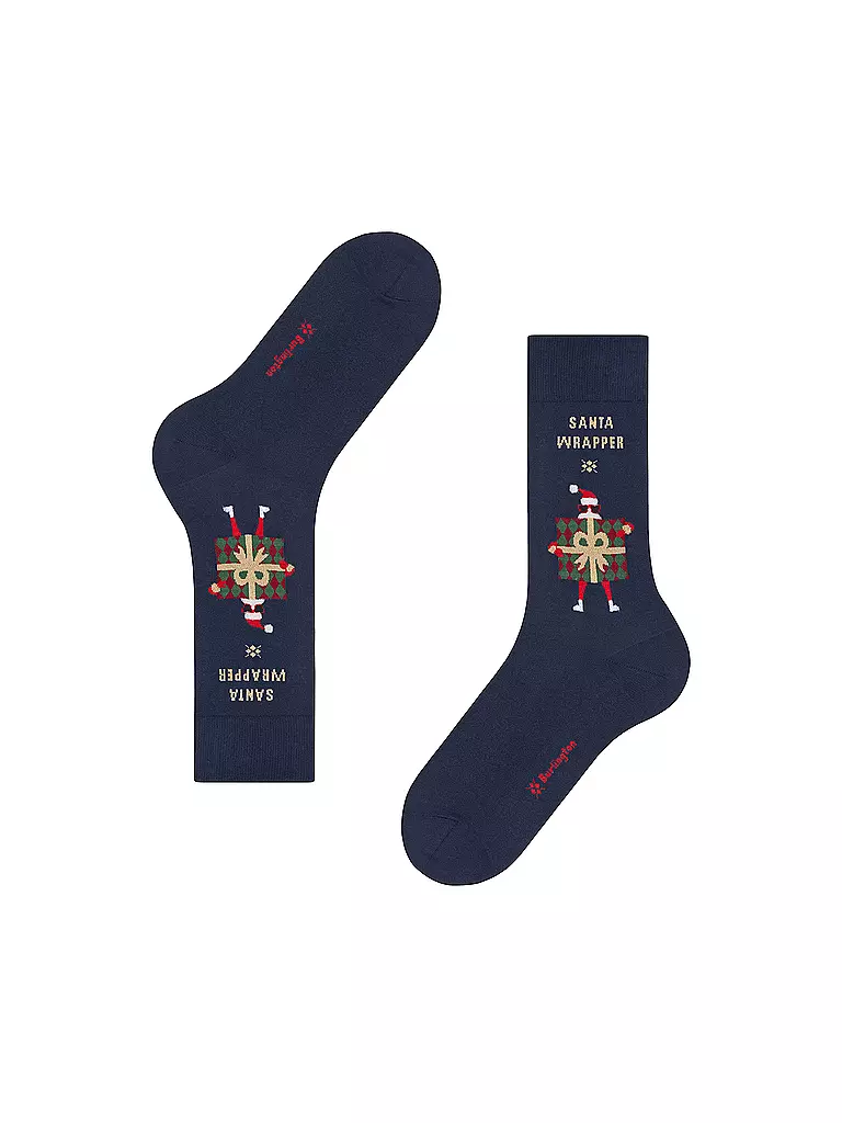 Burlington Herren Socken X Mas Wrapper Marine Dunkelblau